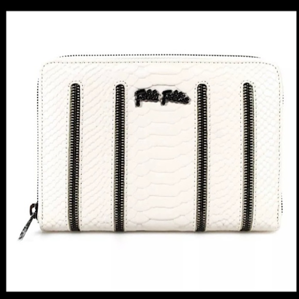 Folli Follie Leather Clutch Wallet...Color: Cream